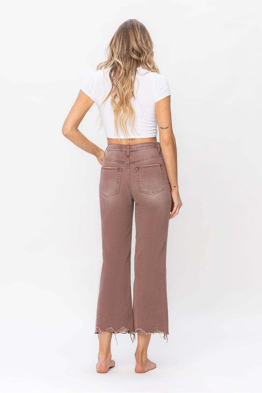 90's Vintage Crop Flare Jeans