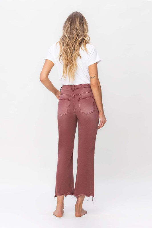 90's Vintage Crop Flare Jeans